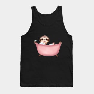 Cute Baby Sloth Bathtub Tank Top